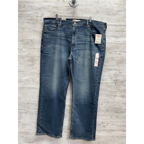 Levis 42x30 Mens Jeans Blue Denim Relaxed Fit Straight Leg - Picture 2 of 13